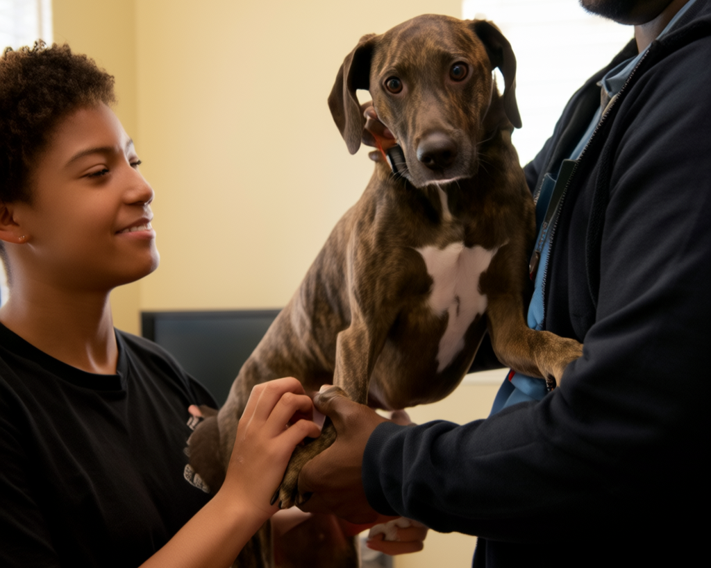 Vet care support scene